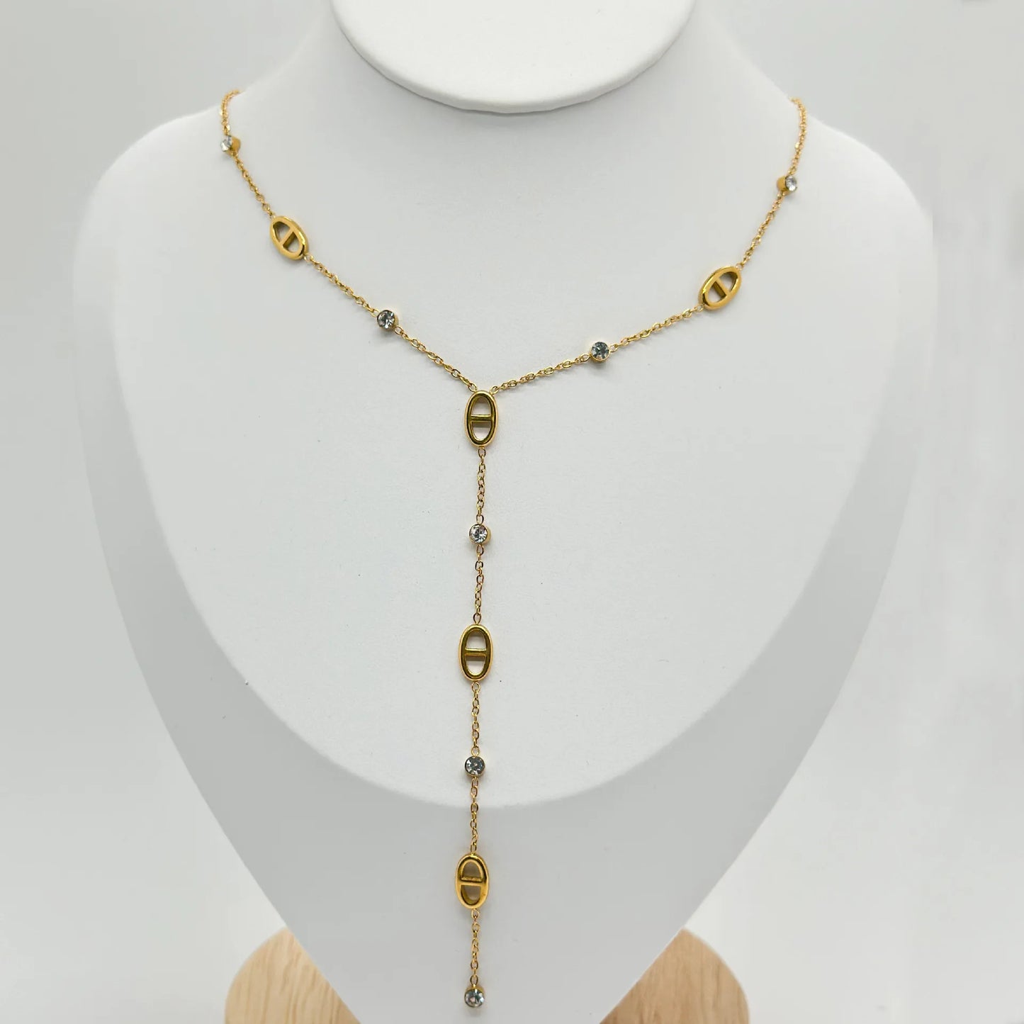 Collier Chaîne Y Acier Titane - Style Français Inaltérable Femme