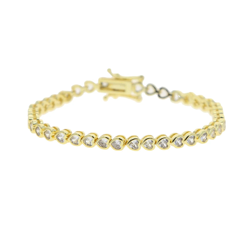 Bracelet en zircone cubique 5A CZ, lunette géométrique de différentes formes, chaîne de Tennis, bijoux classiques à la mode pour femmes