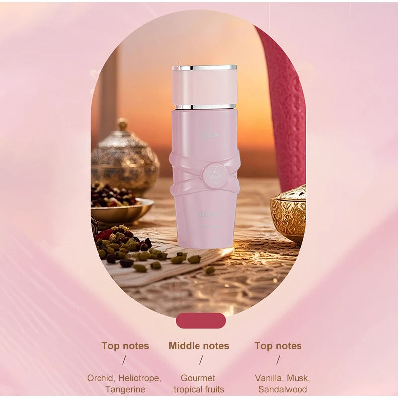 Parfum arabe De luxe, Spray Eau De Parfum unisexe, fleurs, Fruits Notes, parfum pour femmes, parfum épicé de Gourmand Oriental, brume corporelle au moyeu
