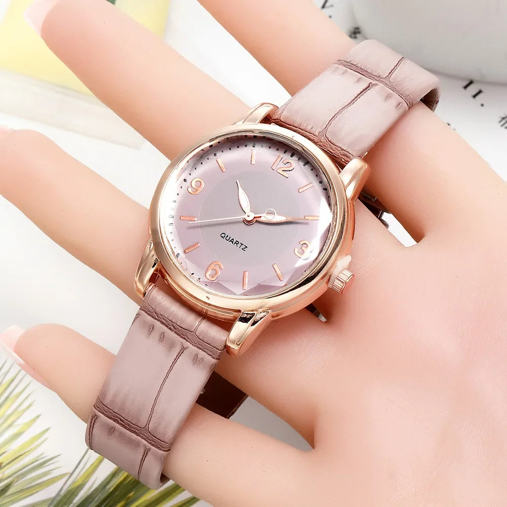 Montres de luxe en cuir pour femmes, montre-bracelet à quartz, mode féminine