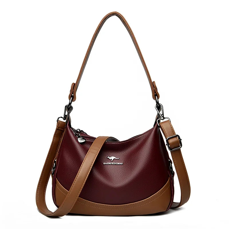 Sac à main en cuir souple pour femme, sac à bandoulière, sac messager décontracté, haute qualité, créateur de luxe, initié, nouveau