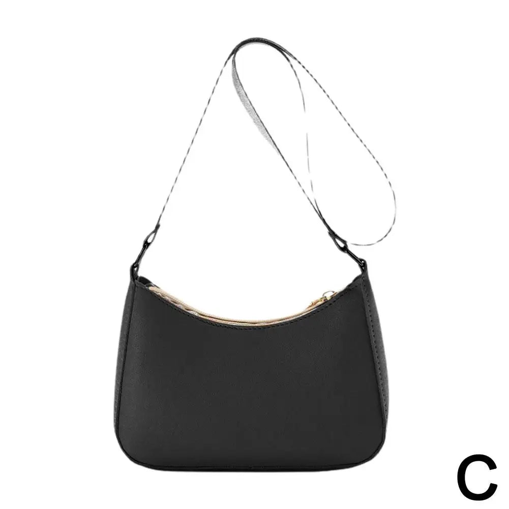 Nouveaux sacs à main de mode pour femmes rétro couleur unie en cuir PU épaule sous les bras sac décontracté femmes Hobos sacs à main sac à main femme - Lencensa