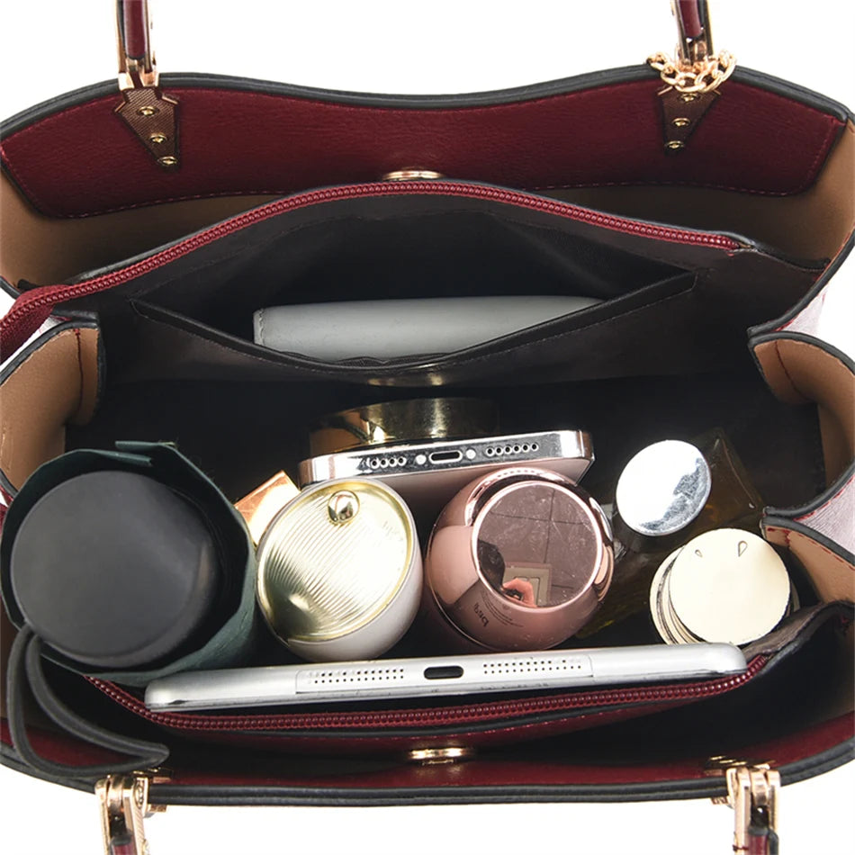 Sac à Main de Luxe en Cuir Souple pour Femme, Sacoche à Bandoulière de Styliste à 3 Couches, Fourre-Tout de Grande Capacité, 2022