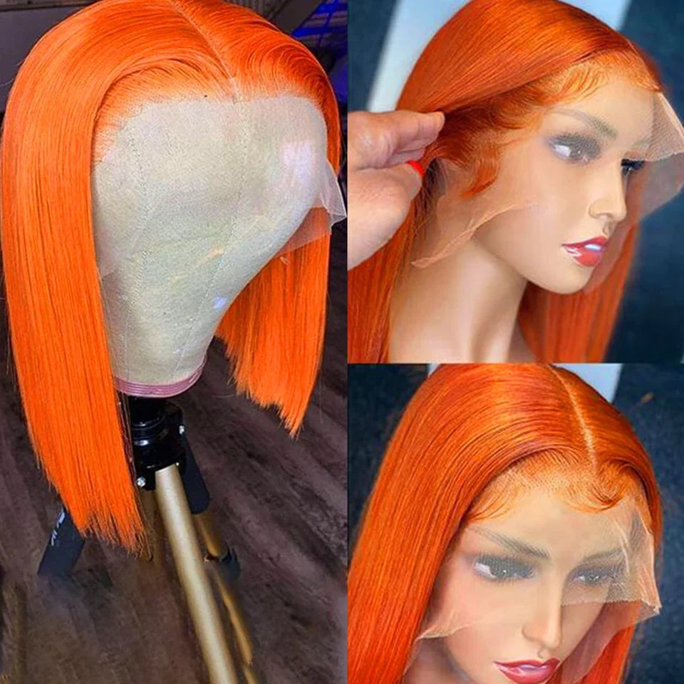 Perruque Lace Front Wig péruvienne P4/27, cheveux 100% naturels, à reflets, Blonde ombrée, lisse, avec Lace Closure, pour femmes