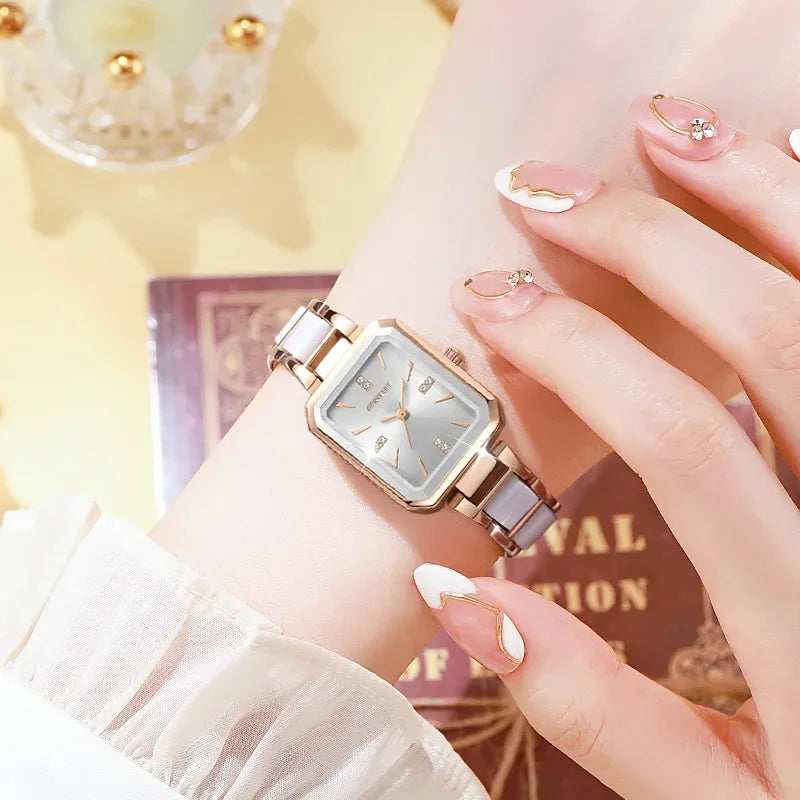 Mode femmes élégantes Montre polyvalente cadran carré montres à Quartz de luxe dames cadeaux montres Reloj Mujer Montre Femme