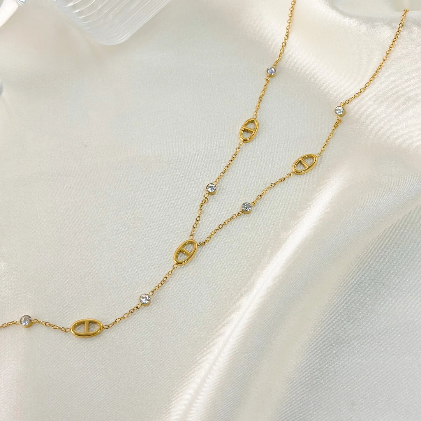 Collier Chaîne Y Acier Titane - Style Français Inaltérable Femme