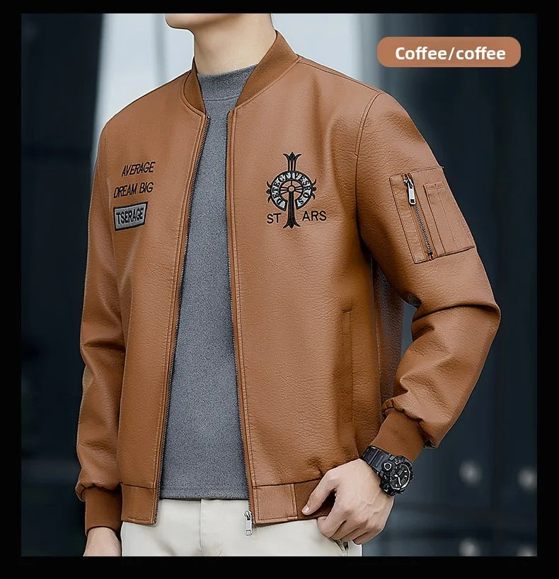 Veste en peluche épaisse pour hommes, de haute qualité, à la mode, belle veste en simili cuir, confortable et chaude, nouvelle collection