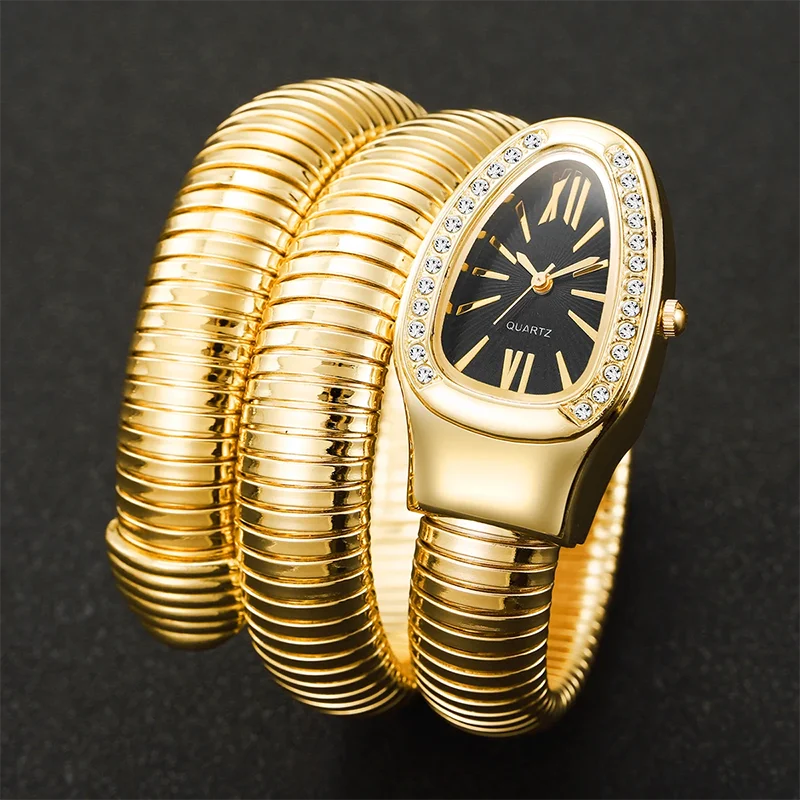 Dames de luxe Montre à Quartz mode or dames montres horloge haute qualité en acier inoxydable Bracelet Montre-Bracelet Montre Femme cadeaux - Lencensa