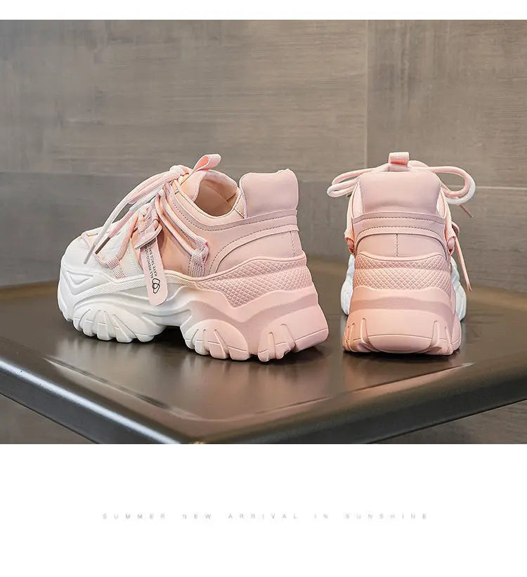 Baskets Femme Plateforme - Chaussures Décontractées Printemps
