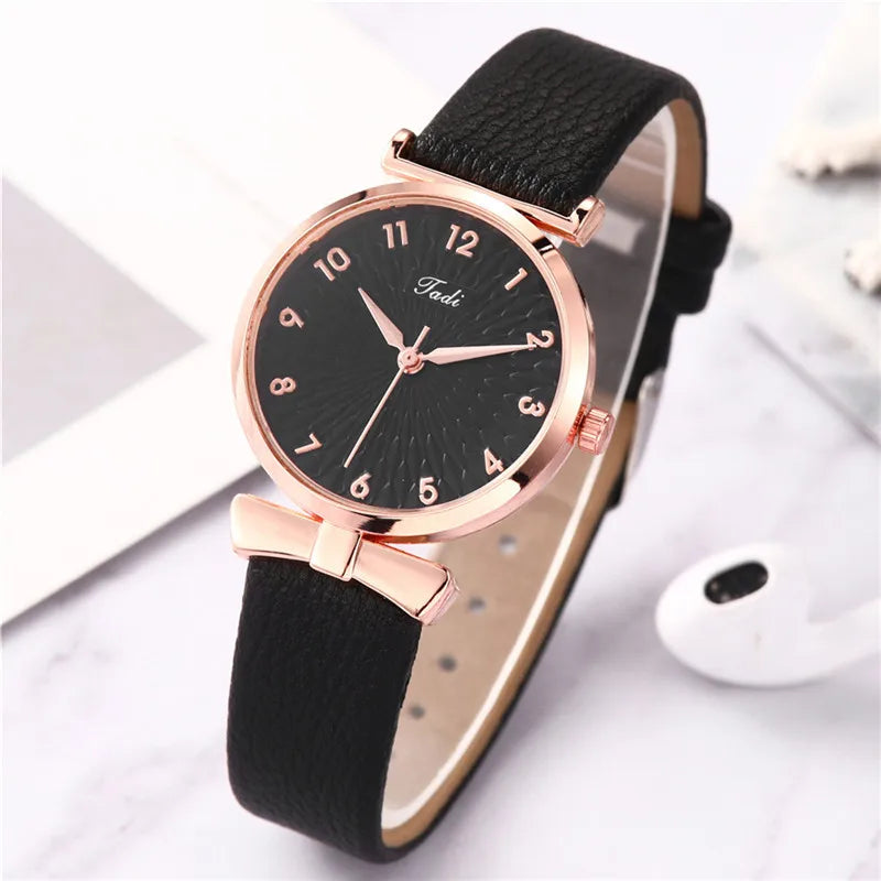Mode femmes Montre bracelet en cuir Pu Montre-bracelet montres à Quartz pour femmes horloge dames Montre cadeau Reloj Mujer Montre Femme