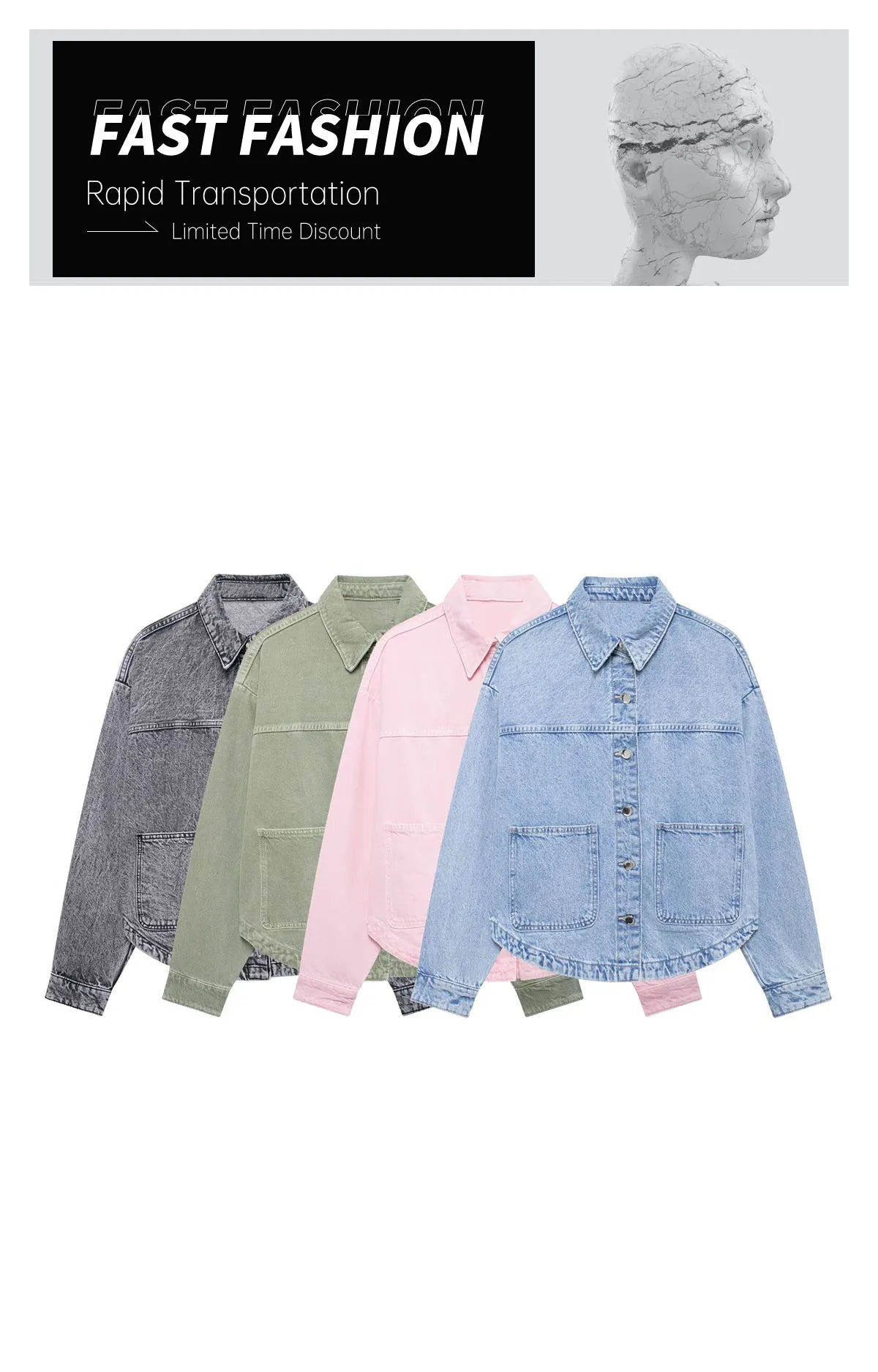 Veste Denim Premium Lencensa - Manteau Femme Haute Qualité Automne 2024