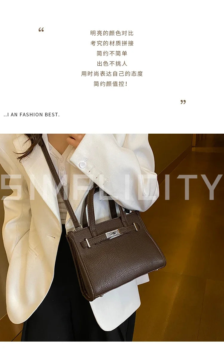 Sac messager élégant pour femme – Sac fourre-tout en cuir de marque de luxe avec sangle réglable