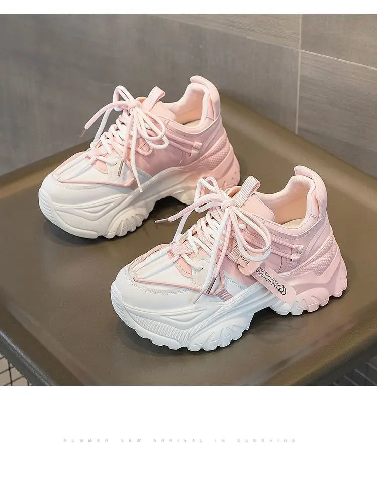 Baskets Femme Plateforme - Chaussures Décontractées Printemps