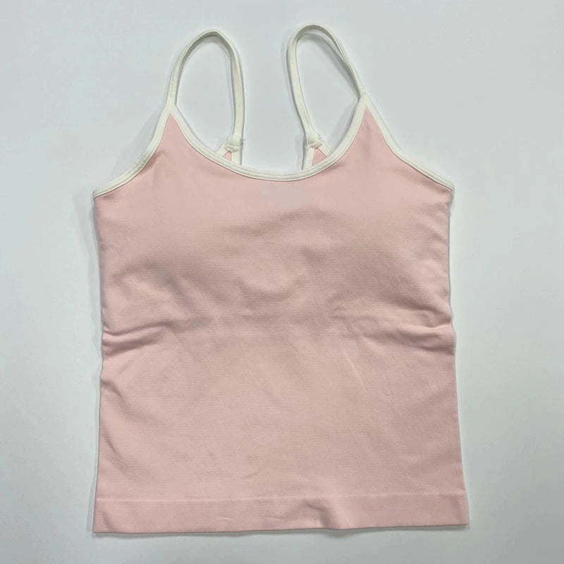 Ensemble Yoga Femme Seamless - Legging + Brassière Anti-Choc Bretelles Croisées - Lencensa