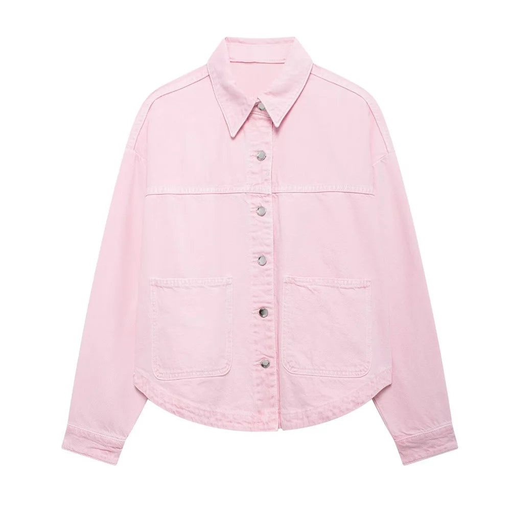 Veste Denim Premium Lencensa - Manteau Femme Haute Qualité Automne 2024
