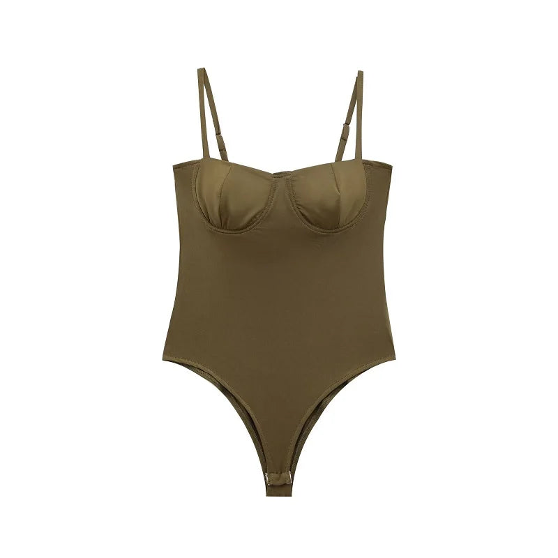 MUJER Sexy Satin Body Femmes Dos Nu Bustier Top Femmes Sexy Tenues Lingerie Bodys pour Femmes Sans Manches Femmes Top Body