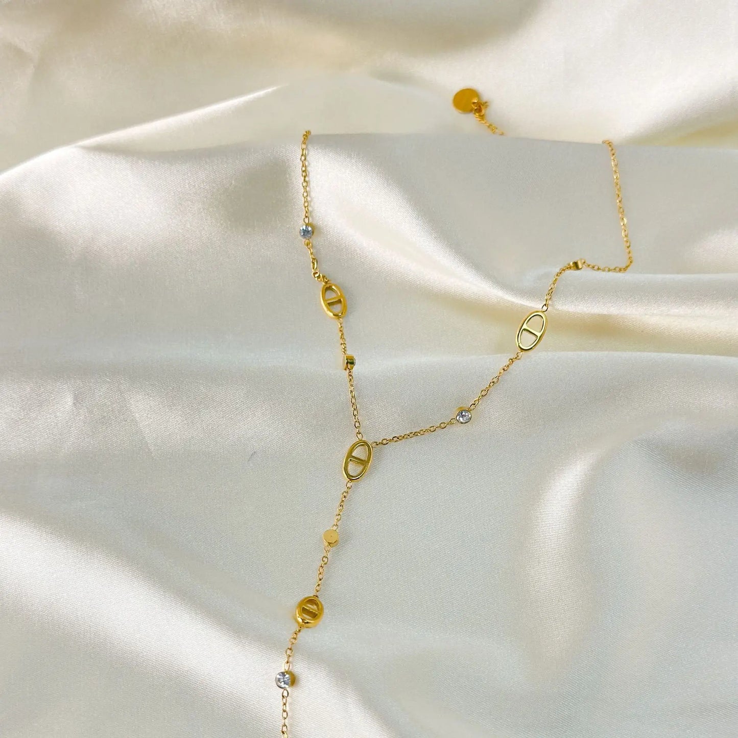 Collier Chaîne Y Acier Titane - Style Français Inaltérable Femme