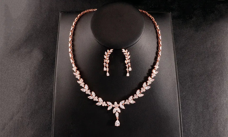 ZAKOL marque de luxe cubique zircone boucles d'oreilles collier élégant magnifique CZ mariage Banquet fête ensemble de bijoux
