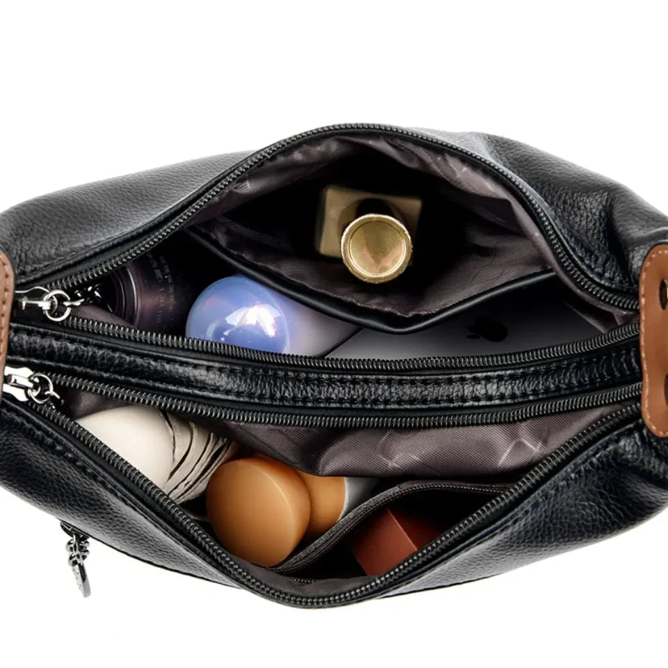 Sac à main en cuir souple pour femme, sac à bandoulière, sac messager décontracté, haute qualité, créateur de luxe, initié, nouveau