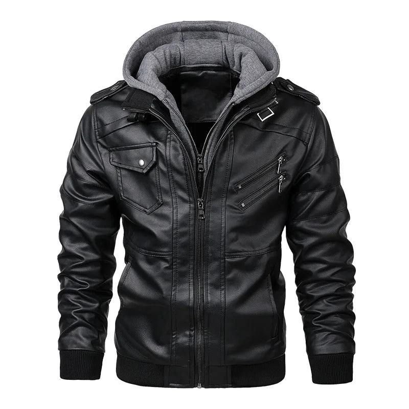 Veste Moto Premium Lencensa - Cuir Polyuréthane Biker Automne - Qualité Exceptionnelle
