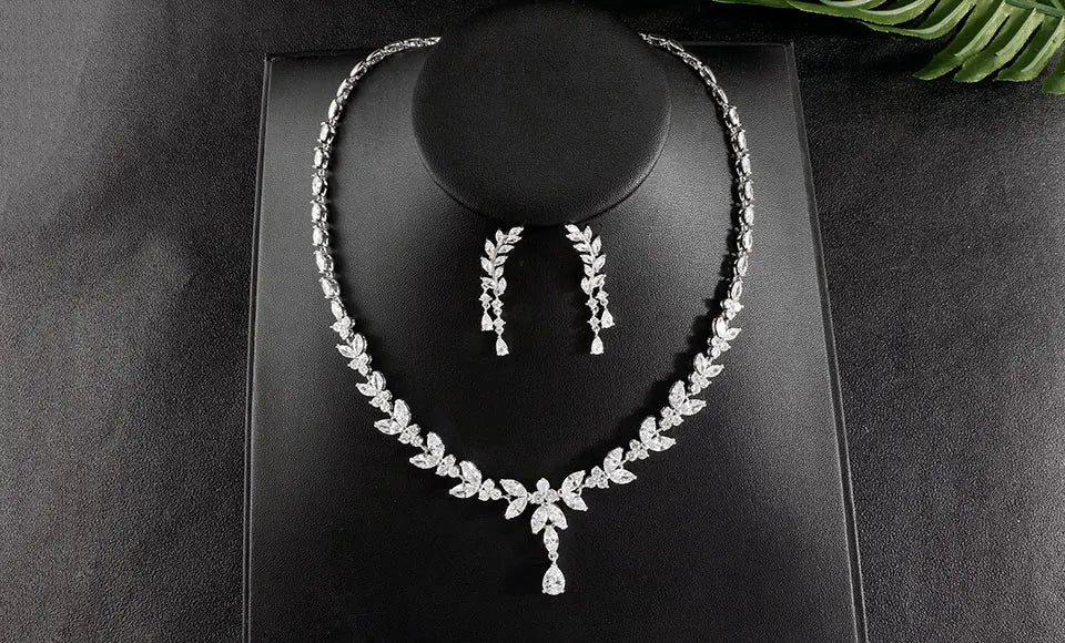ZAKOL marque de luxe cubique zircone boucles d'oreilles collier élégant magnifique CZ mariage Banquet fête ensemble de bijoux