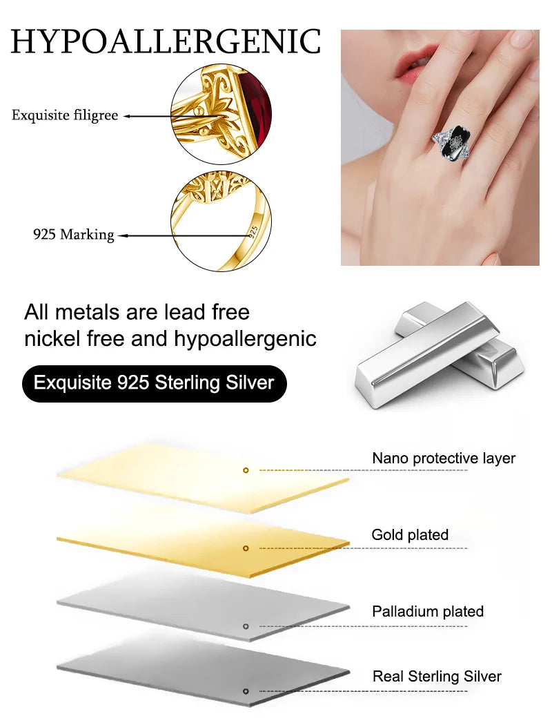 Bague de luxe plaquée or 18 carats pour femmes, 1ct D vvs1, Moissanite, bracelet de mariage en argent 925, haute qualité, cadeau de fiançailles, bijoux fins