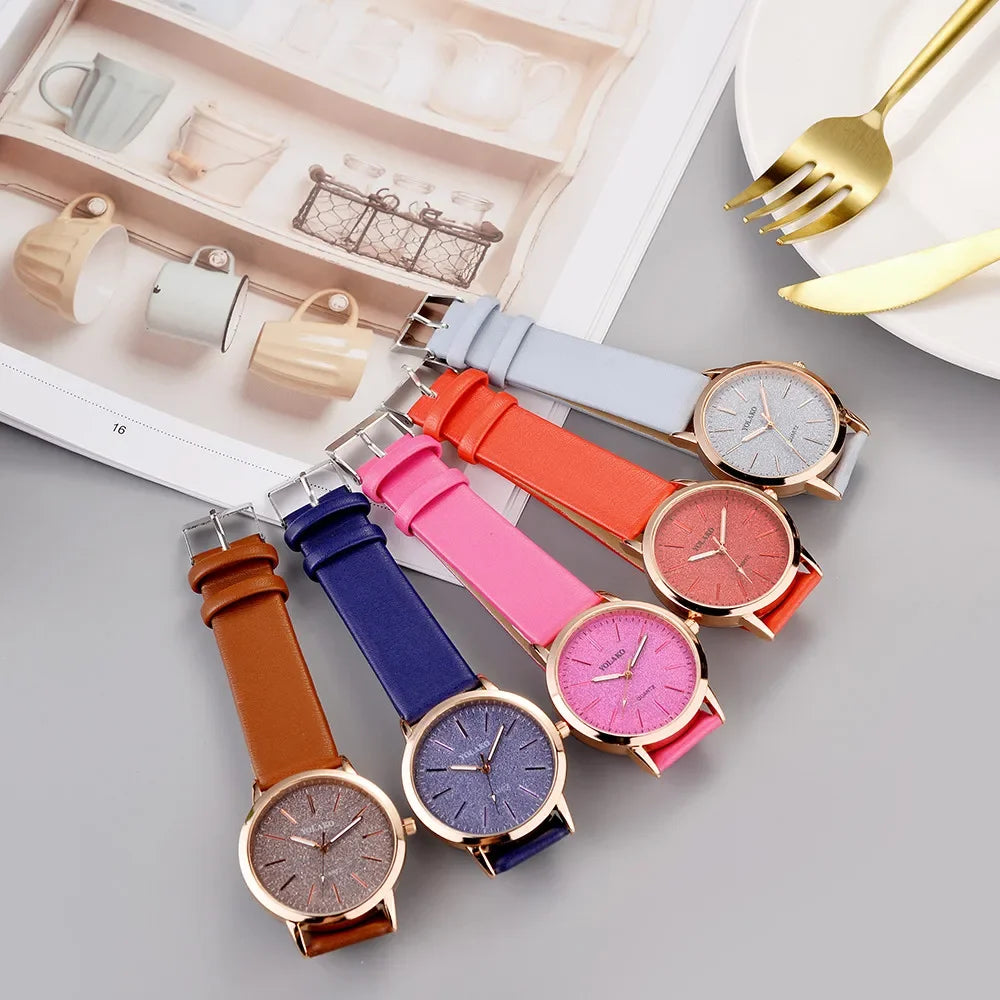 Femmes montres marque de luxe mode dames Montre Reloj Mujer Montre en cuir femmes Femme montres à Quartz Montre Femme