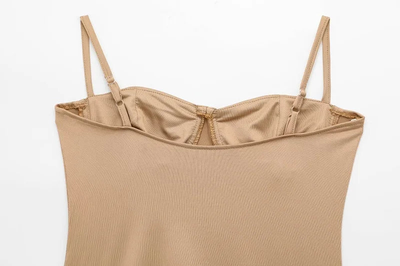 MUJER Sexy Satin Body Femmes Dos Nu Bustier Top Femmes Sexy Tenues Lingerie Bodys pour Femmes Sans Manches Femmes Top Body