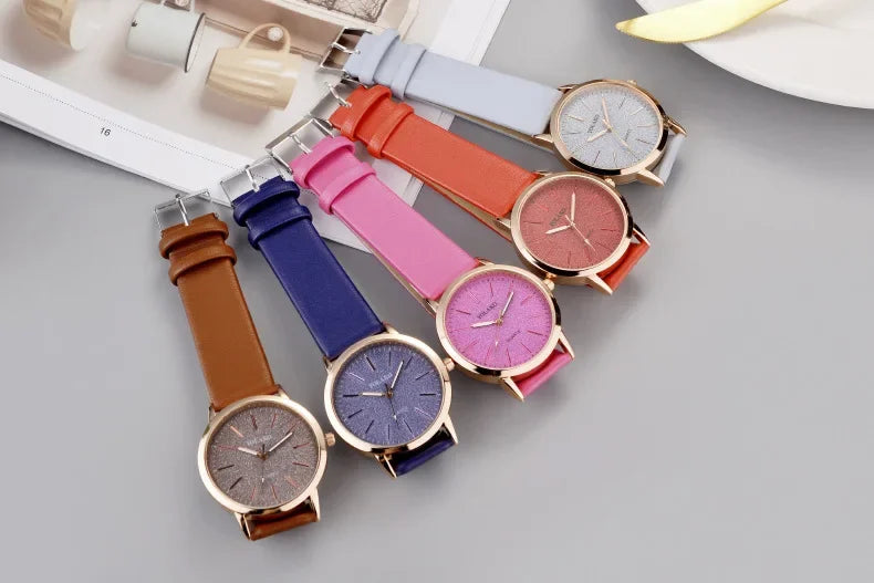 Montre-bracelet en cuir à quartz pour femme, montres pour femme, marque de luxe, mode féminine