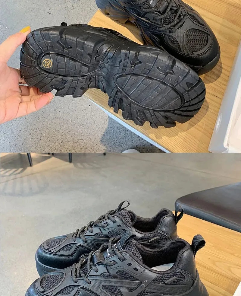 Baskets Femme Plateforme - Chaussures Sport Décontractées Été