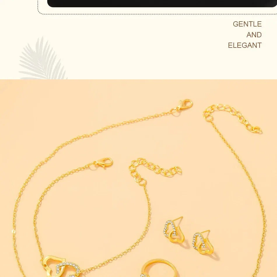 Ensemble de montre-bracelet à quartz pour femme, horloge pour femme, cadran romain, design de marque de luxe, décontracté, 6 pièces