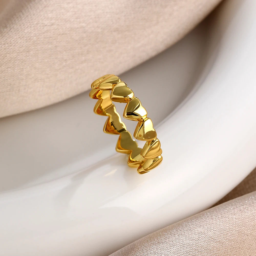 Miniso 925 originaux argent 18K plaqué or princesse voiture coeur Mickey Minnie bague de mariage ensemble pour femme Tiki bijoux cadeau de fête