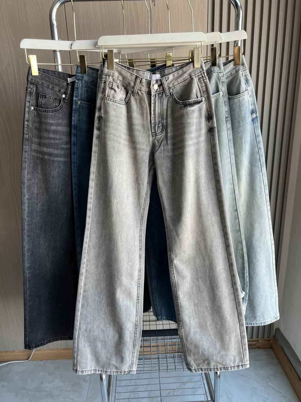 Jean Premium Femme Z1975 - Denim Haute Qualité Taille Droite Y2K 2025