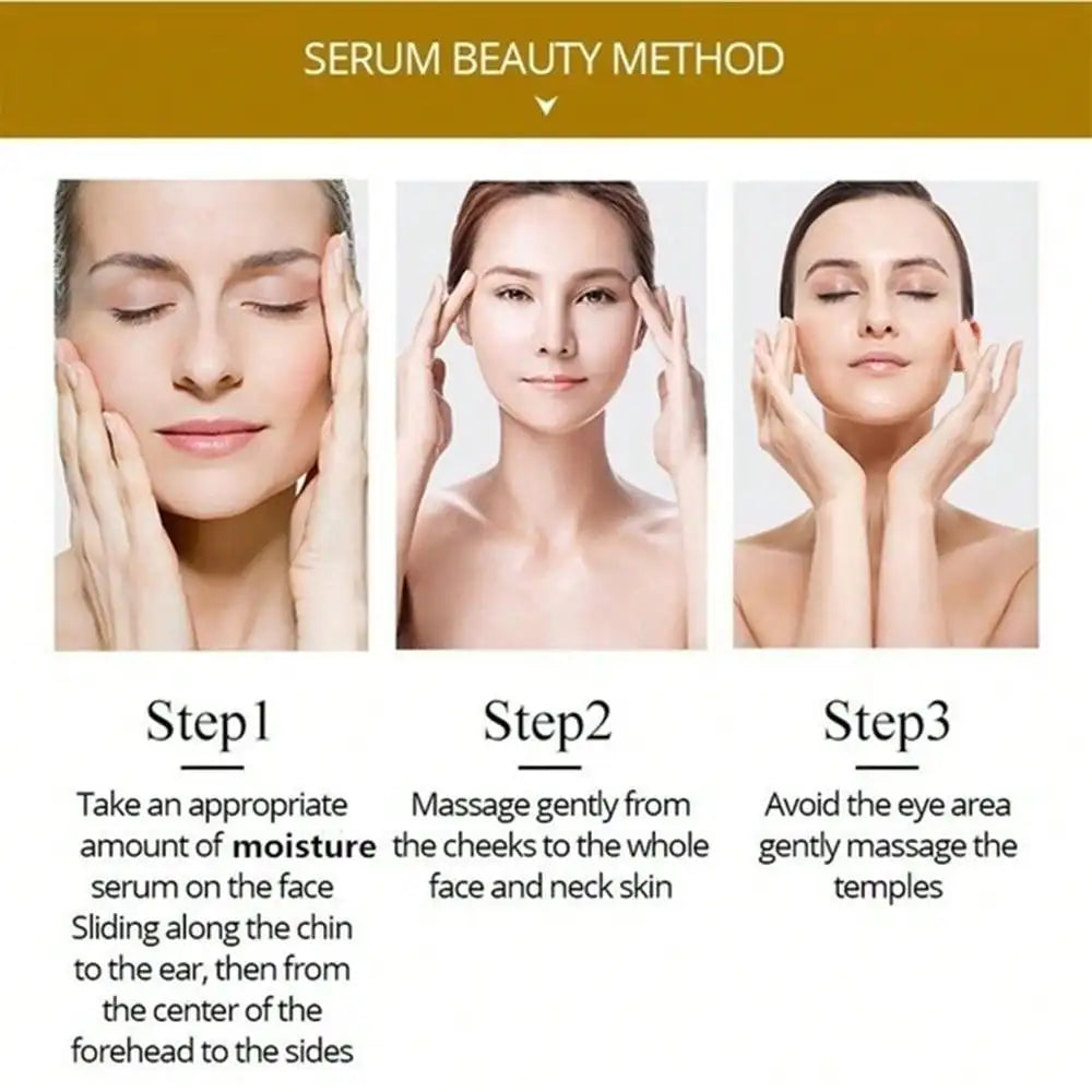 L'essence pour le visage à la vitamine C contient l'acide hyaluronique dissolvant de taches foncées réparation hydratante Essence Anti-âge soins de la peau du visage 30ml