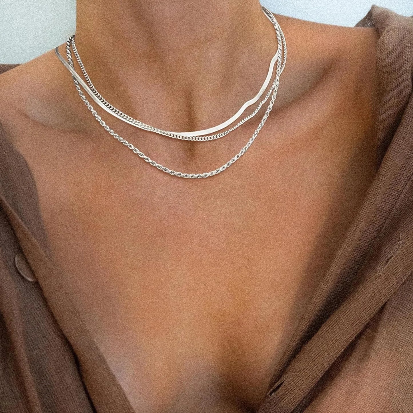 Collier pour femmes collier en or collier plaqué argent plaqué or serpent chaîne en or colliers ras du cou bijoux en or cadeau pour les femmes
