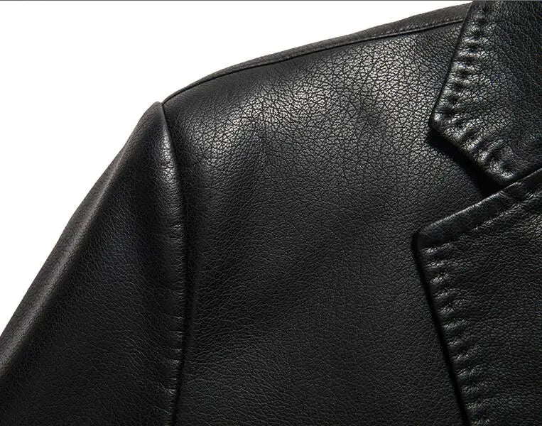 Veste Cuir Premium Lencensa - Manteau Décontracté Haute Qualité - Excellence Automne-Hiver