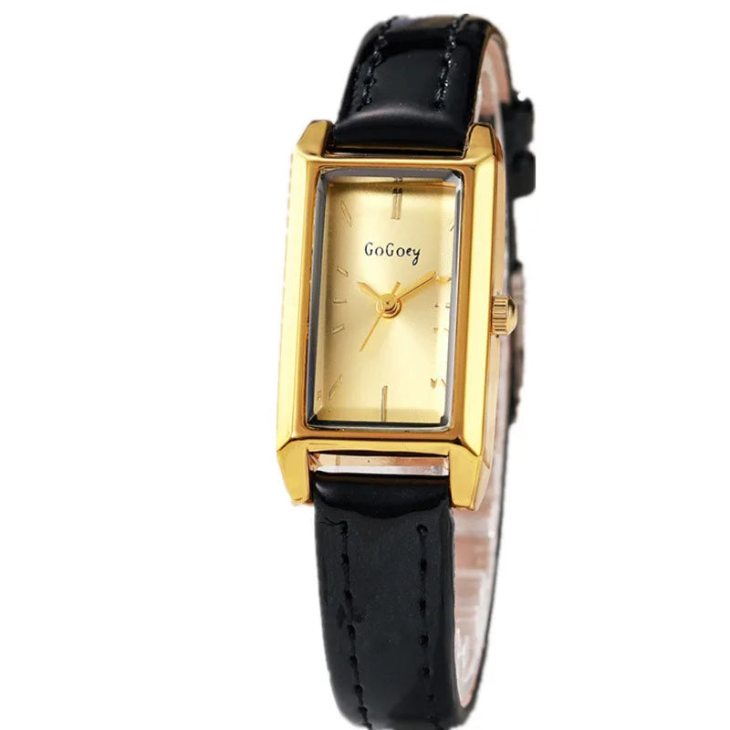 Montres de luxe pour femmes rétro Femme Montre dames ceinture noir Quartz montres Montre Femme Relogio Feminino cadeaux