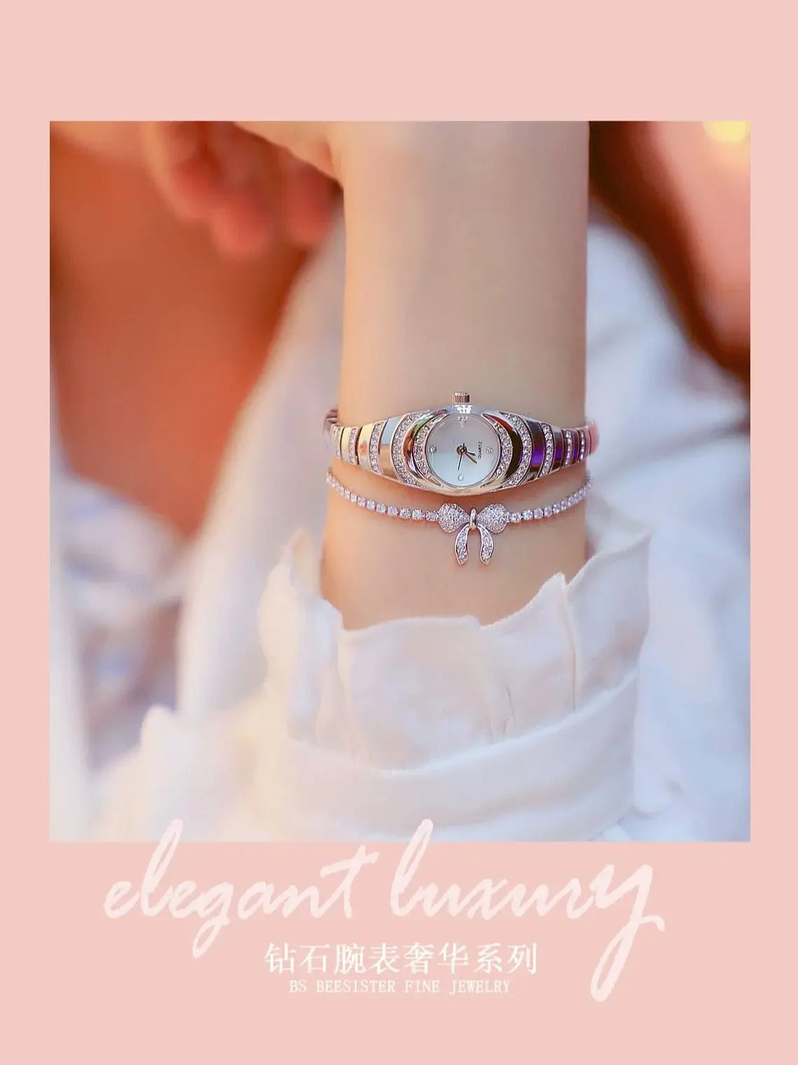 Dames montres à Quartz robe Montre femmes cristal diamant montres or argent horloge femmes Montre Femme