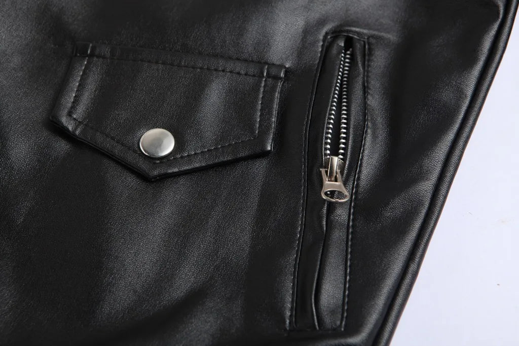 Veste Moto Premium Lencensa - Cuir PU Slim Fit - Qualité Exceptionnelle Mode