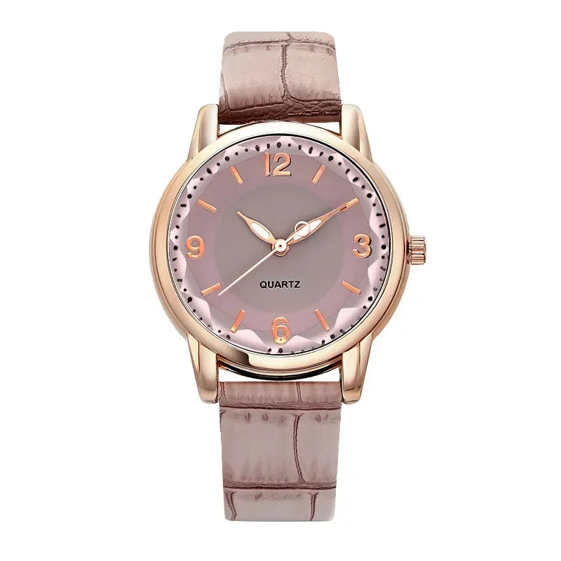 Montres de luxe en cuir pour femmes, montre-bracelet à quartz, mode féminine