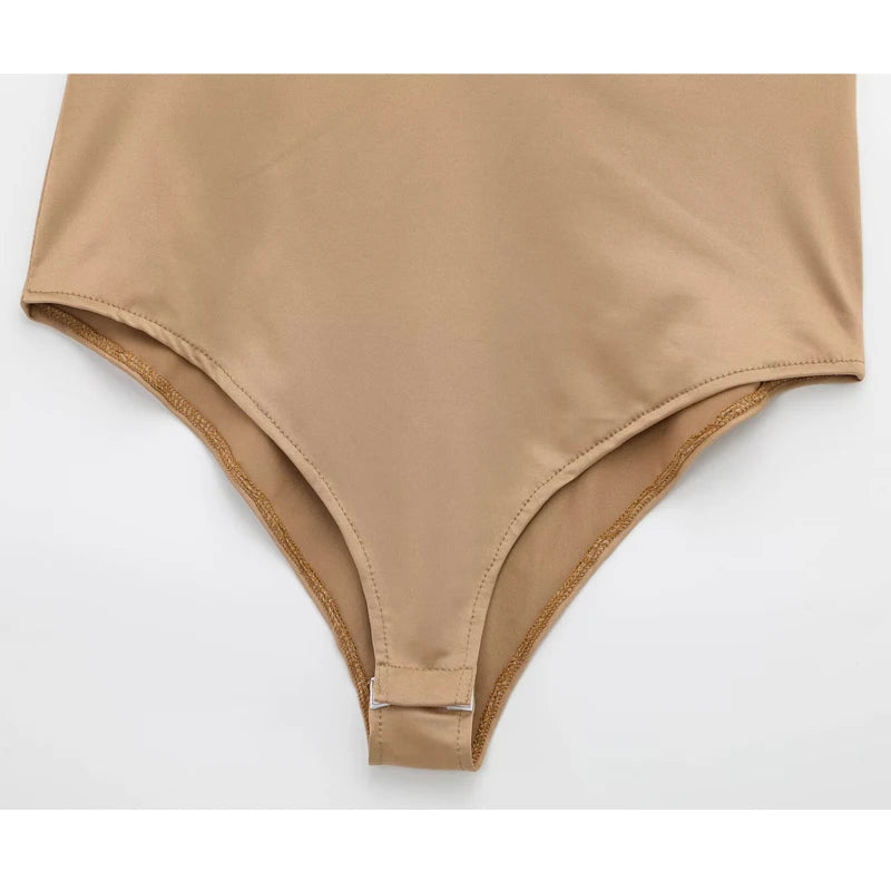 MUJER Sexy Satin Body Femmes Dos Nu Bustier Top Femmes Sexy Tenues Lingerie Bodys pour Femmes Sans Manches Femmes Top Body
