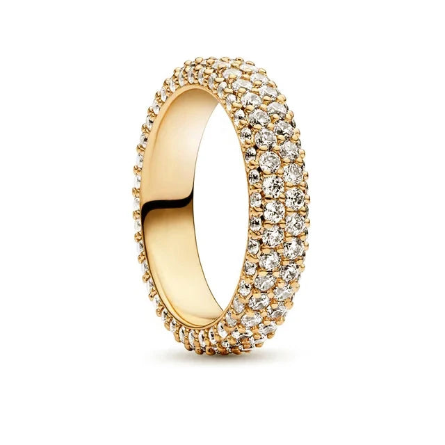 Miniso 925 originaux argent 18K plaqué or princesse voiture coeur Mickey Minnie bague de mariage ensemble pour femme Tiki bijoux cadeau de fête
