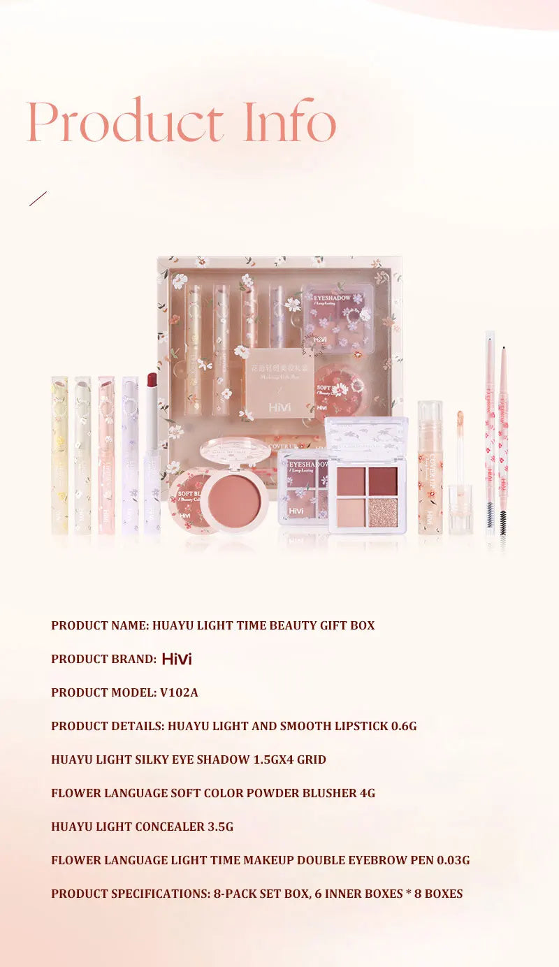 Kit de maquillage complet pour femmes, ensemble de produits de maquillage longue tenue, rouge à lèvres 8 pièces