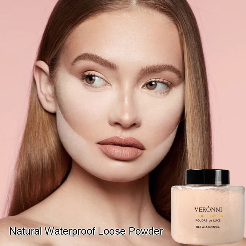 Kit de maquillage pour le visage, 3 pièces, comprend un fond de teint liquide à couverture complète de 15ml, primaire de maquillage hydratant et une poudre libre, résistant à la sueur