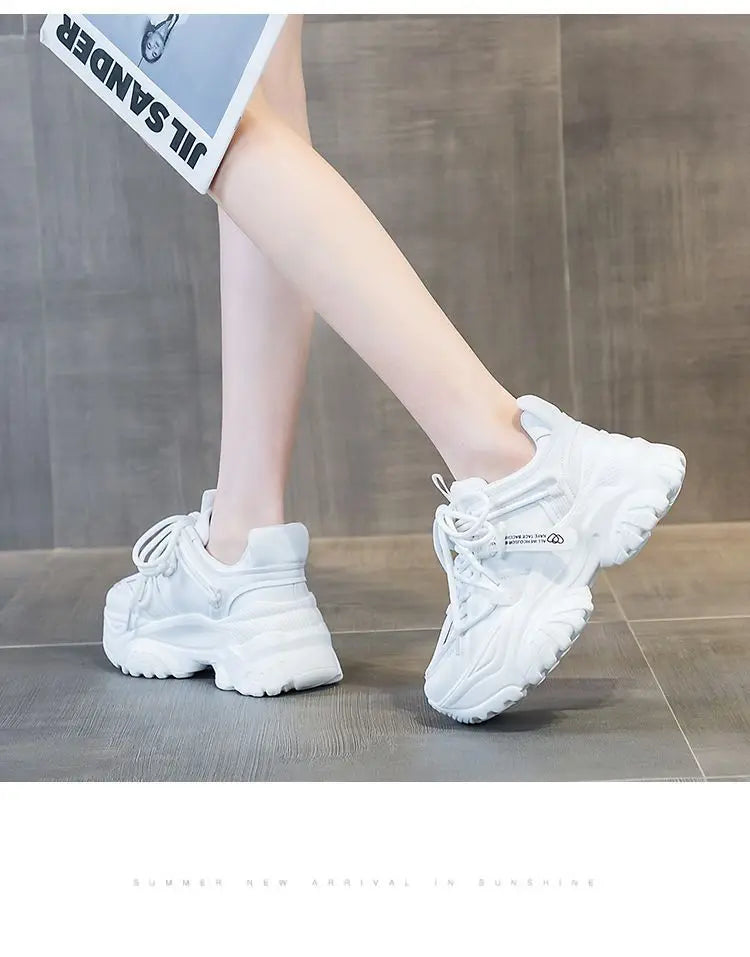 Baskets Femme Plateforme - Chaussures Décontractées Printemps
