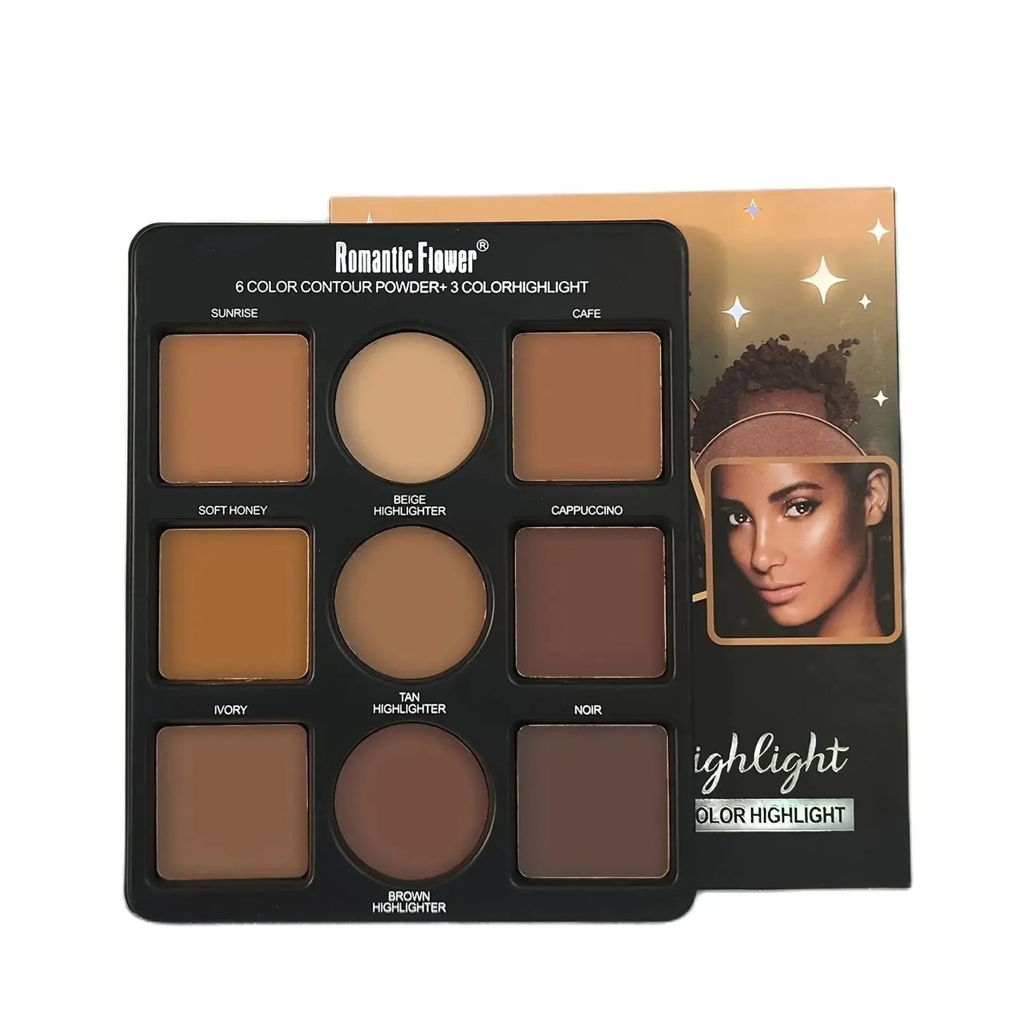 Kit de Palette de maquillage 9 couleurs, 1 pièce, 6 couleurs de Contour et 3 couleurs, outils de beauté imperméables longue durée pour le maquillage des femmes