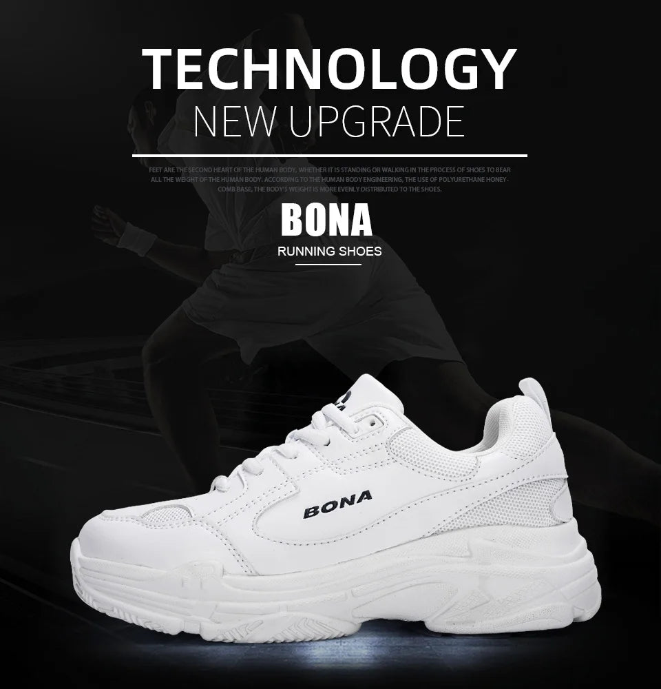 Baskets Femme Blanches Plateforme - Chaussures Plates Décontractées