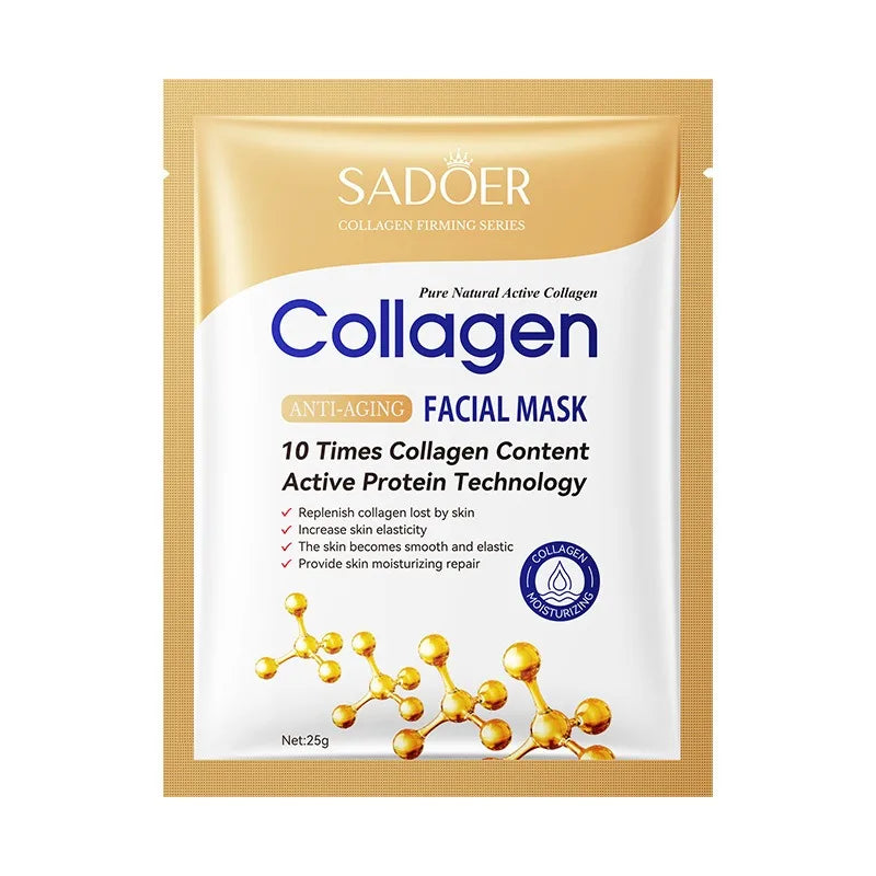 SADOER collagène soins de la peau série collagène masque Facial hydratant Anti-âge réparation éclaircissant peau masque Facial soins de la peau du visage - Lencensa