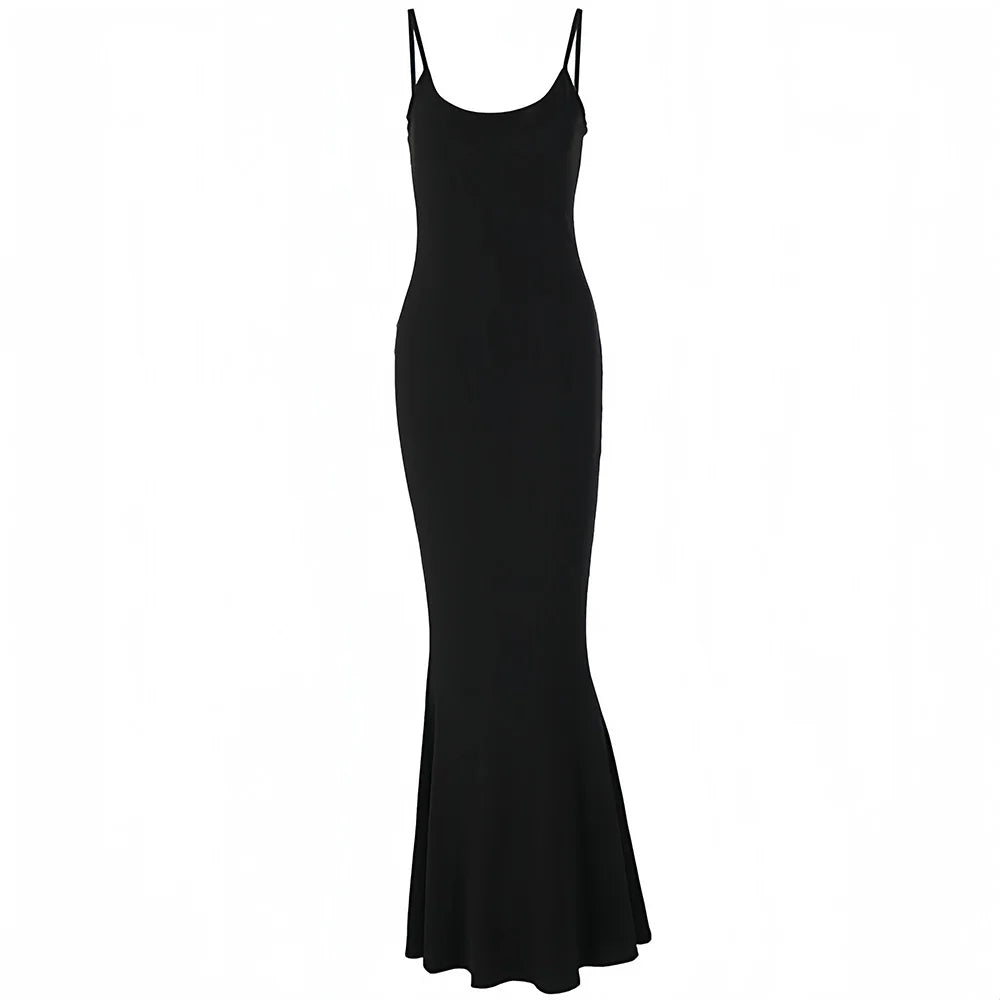 Robe Longue Femme Sexy - Dos Nu et Bretelles Ajustables