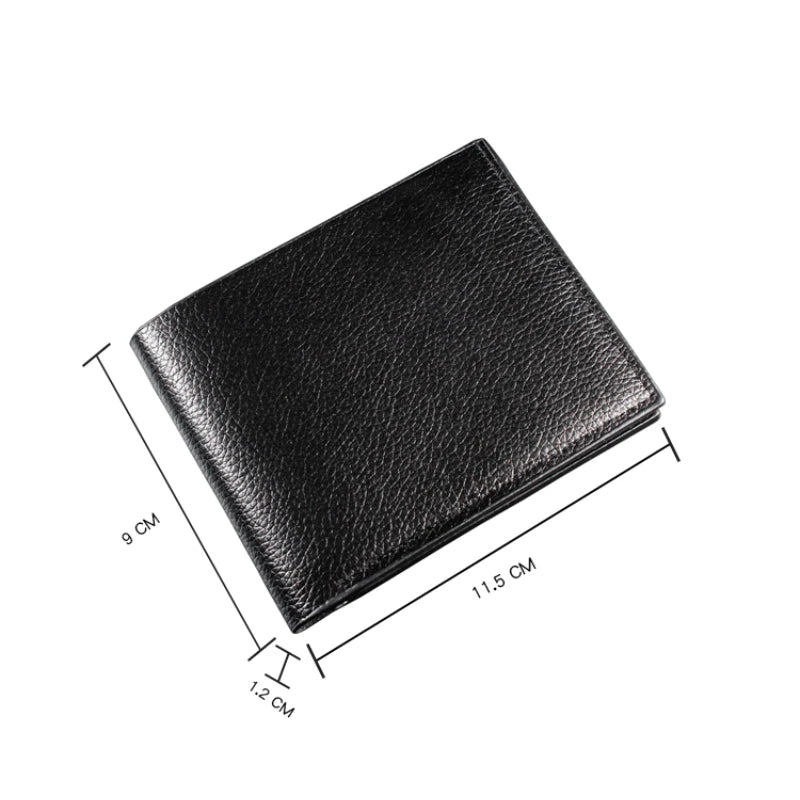 Portefeuille Premium Lencensa - Cuir Vachette Véritable Noir - Qualité Exceptionnelle Haut de Gamme